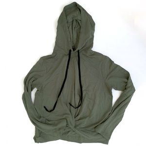 Anthropologie DREW Pullover Knot Front Hoodie